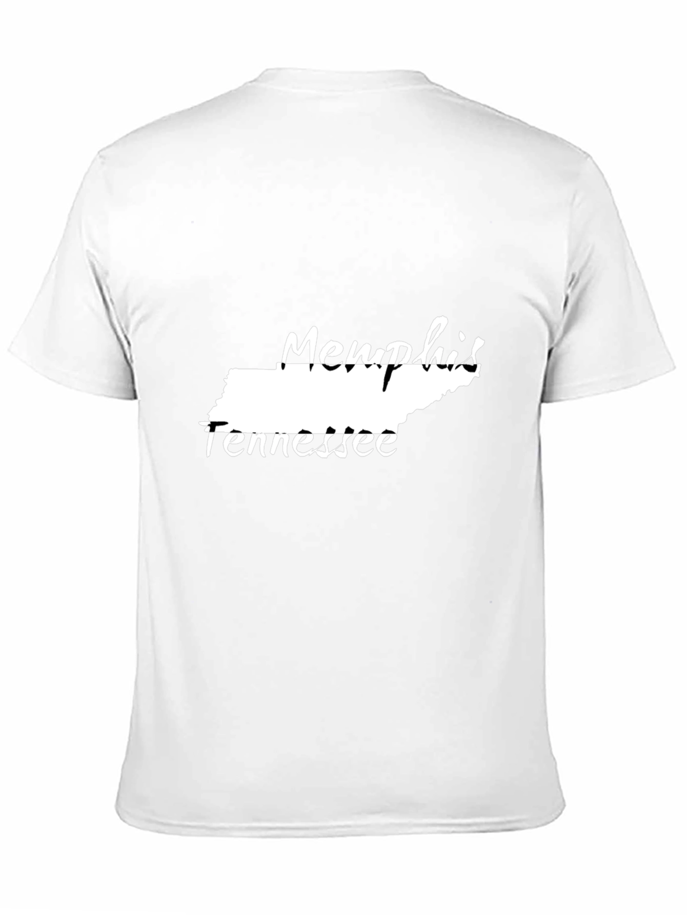 Memphis Tennessee State Outline Graphic Tee - Black
