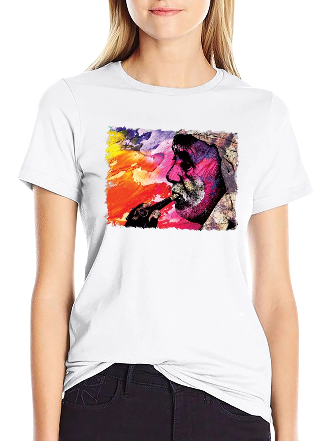 Abstract Man Smoking T-Shirt