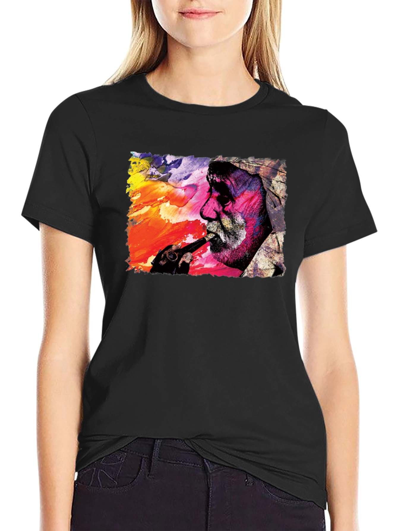 Abstract Man Smoking T-Shirt