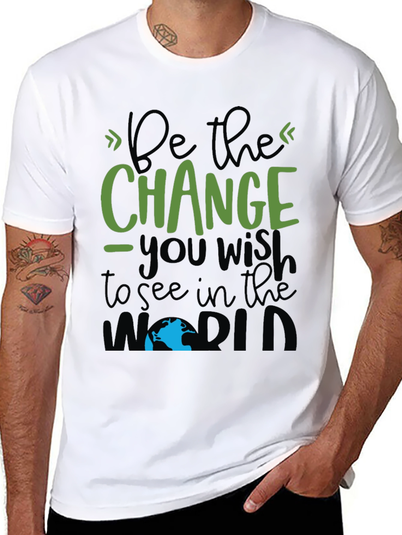 Be The Change T-Shirt - Black