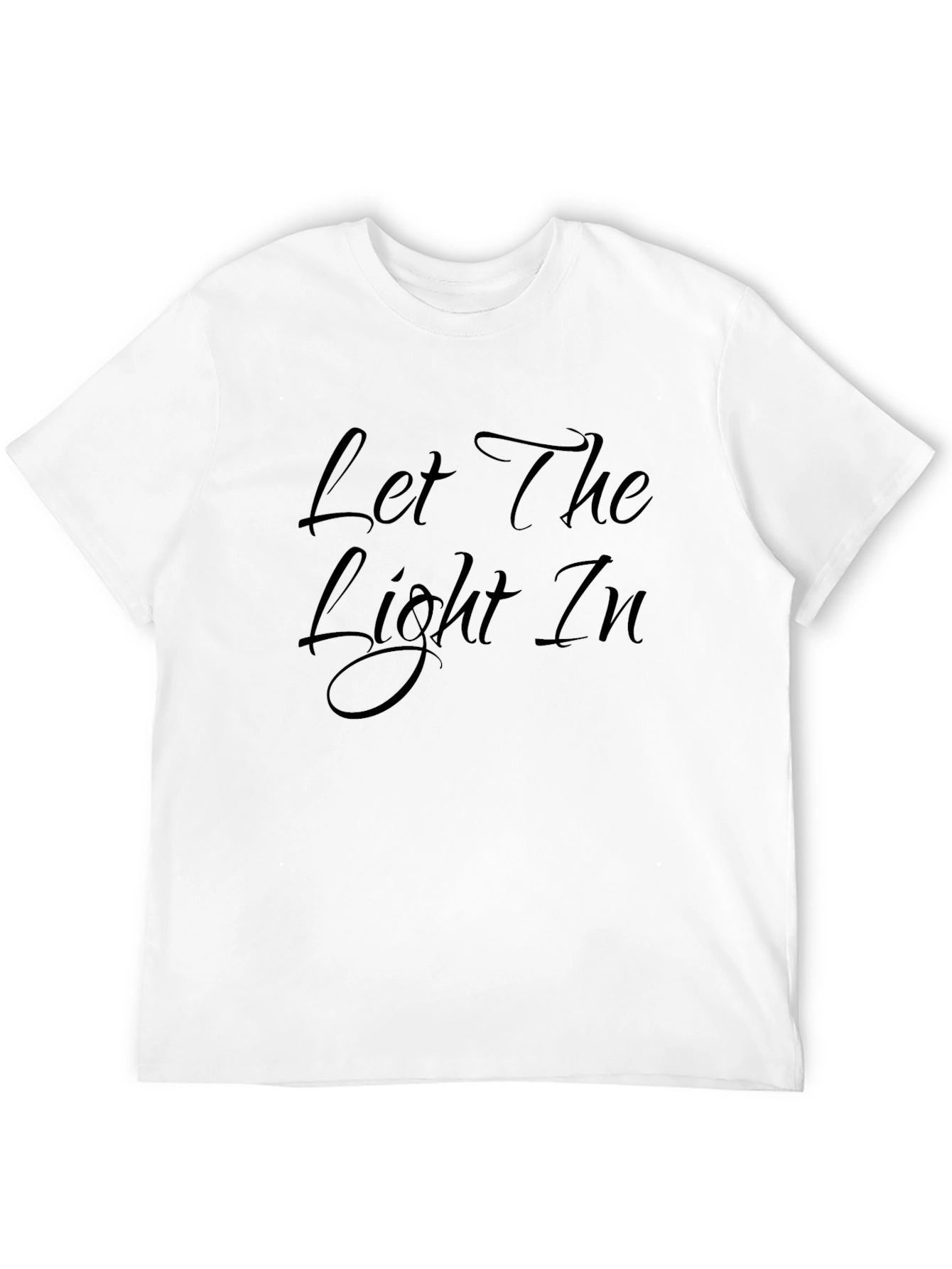 Let The Light In Black Graphic Tee