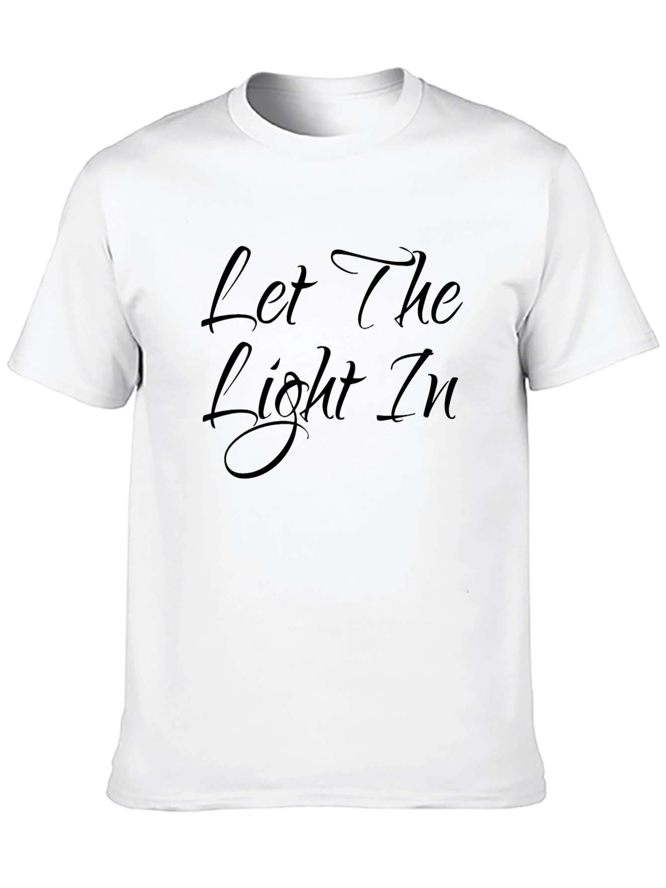 Let The Light In Black Graphic Tee