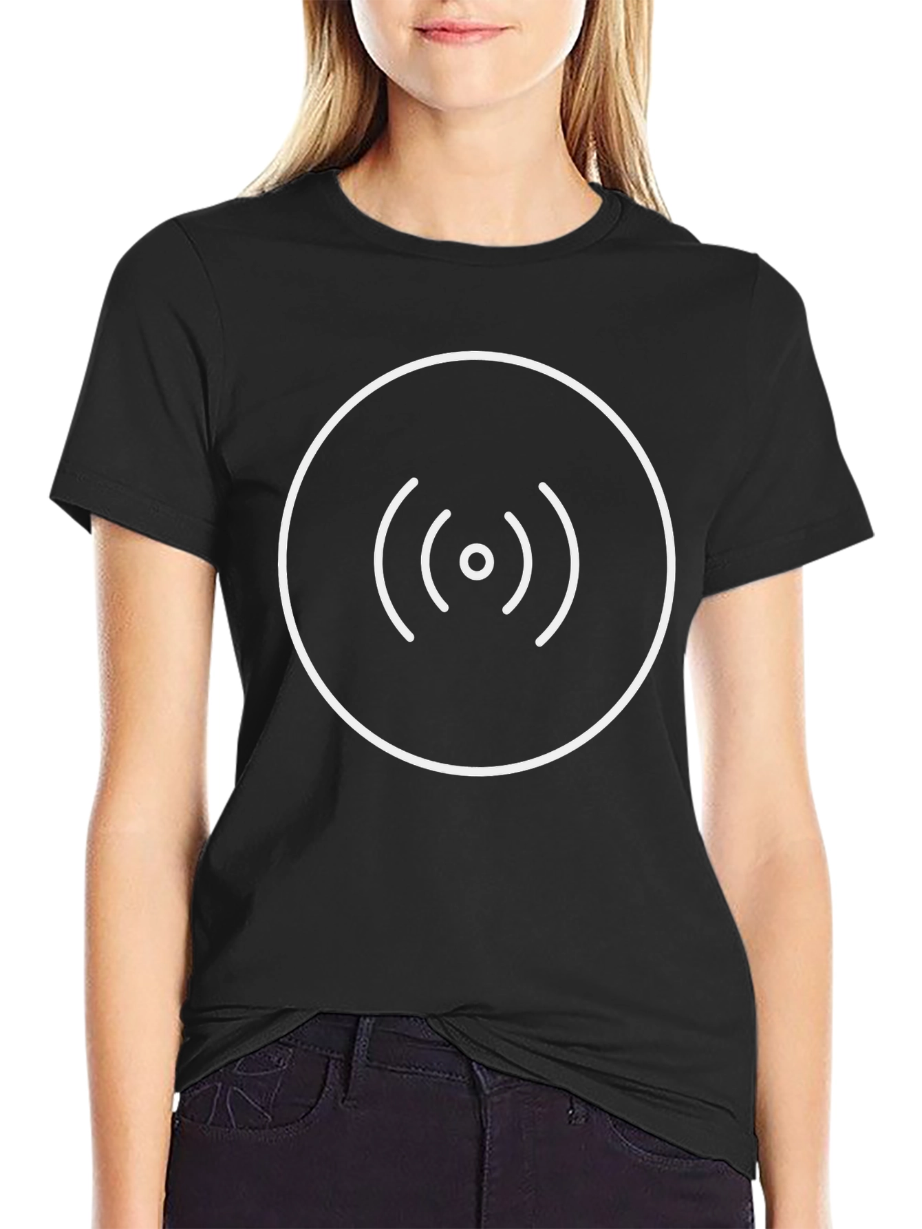 Modern Signal T-Shirt - Black Casual Tee