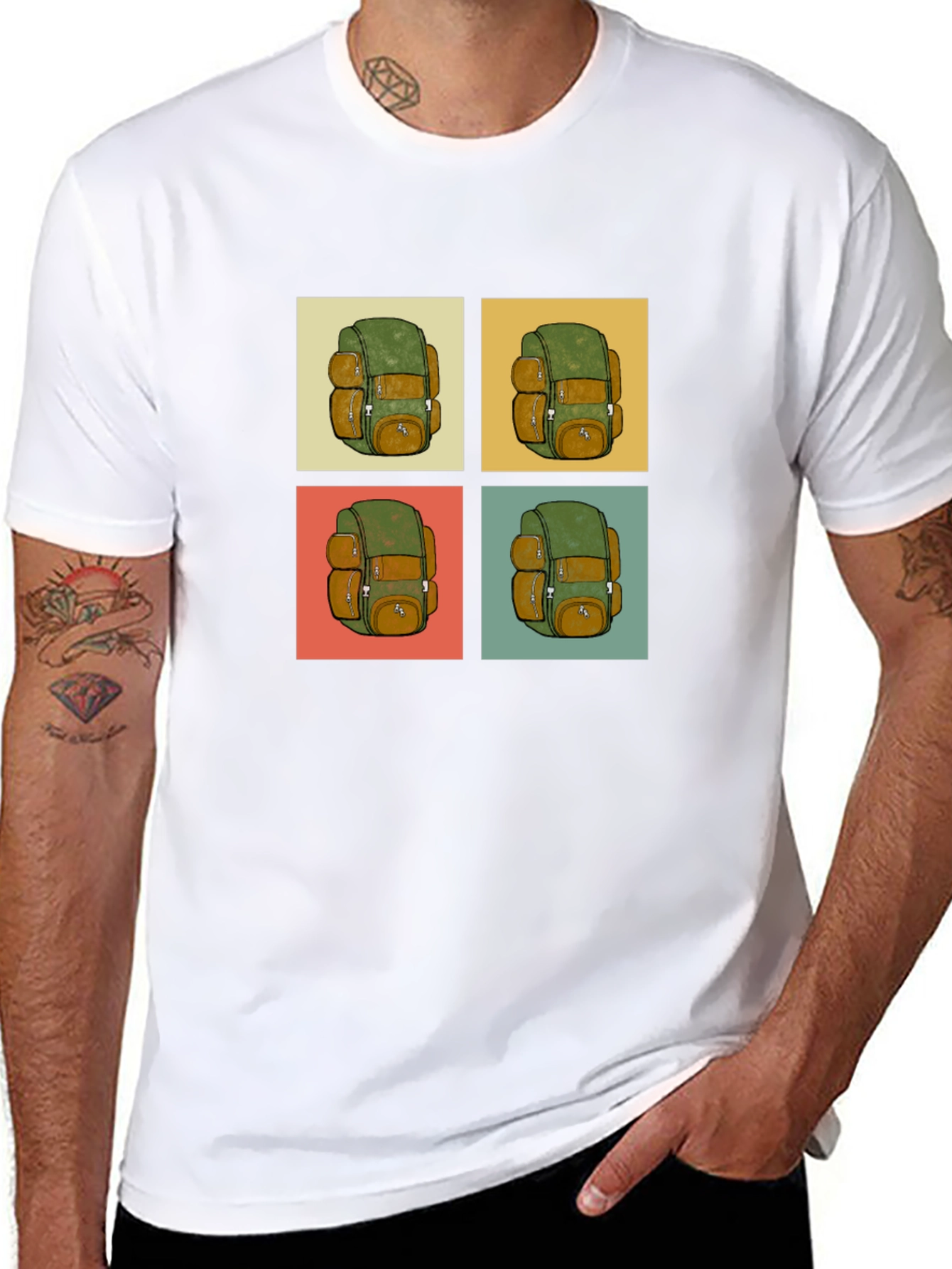Retro Backpack T-Shirt - Travel & Adventure Ready