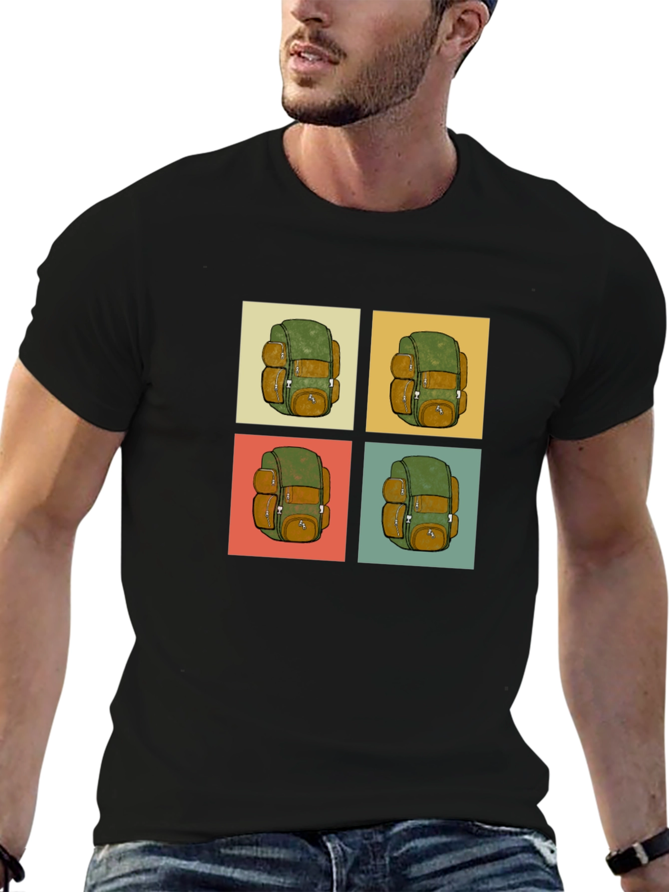 Retro Backpack T-Shirt - Travel & Adventure Ready