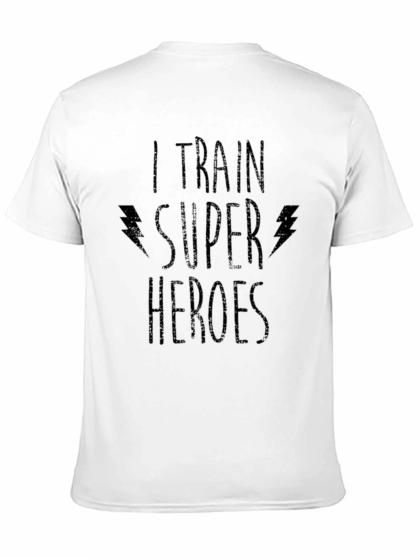 I Train Super Heroes Black Graphic T-Shirt