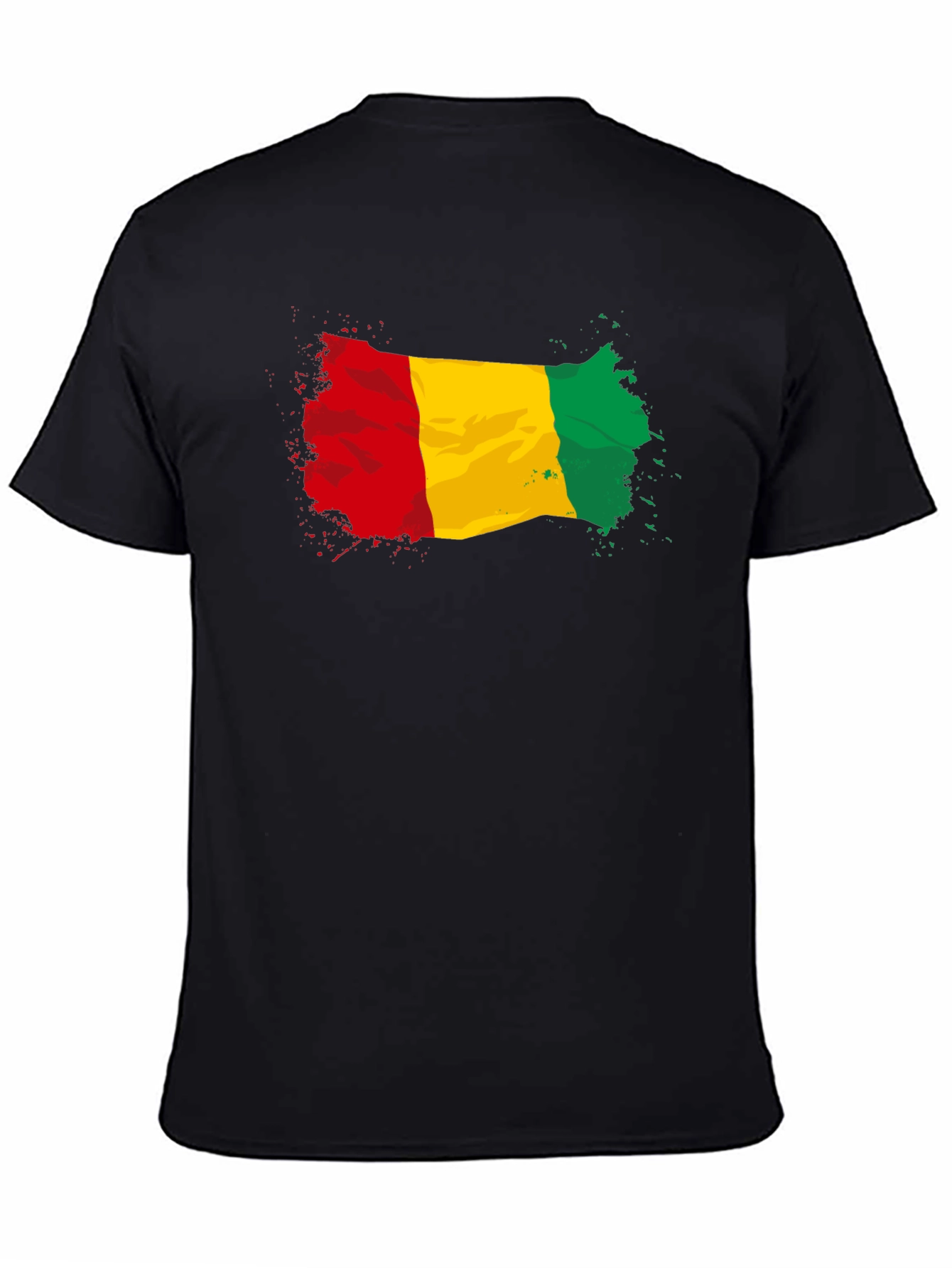 Guinea Flag Graphic Tee - Black Cotton T-Shirt