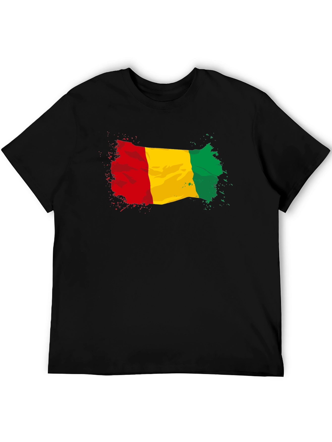Guinea Flag Graphic Tee - Black Cotton T-Shirt