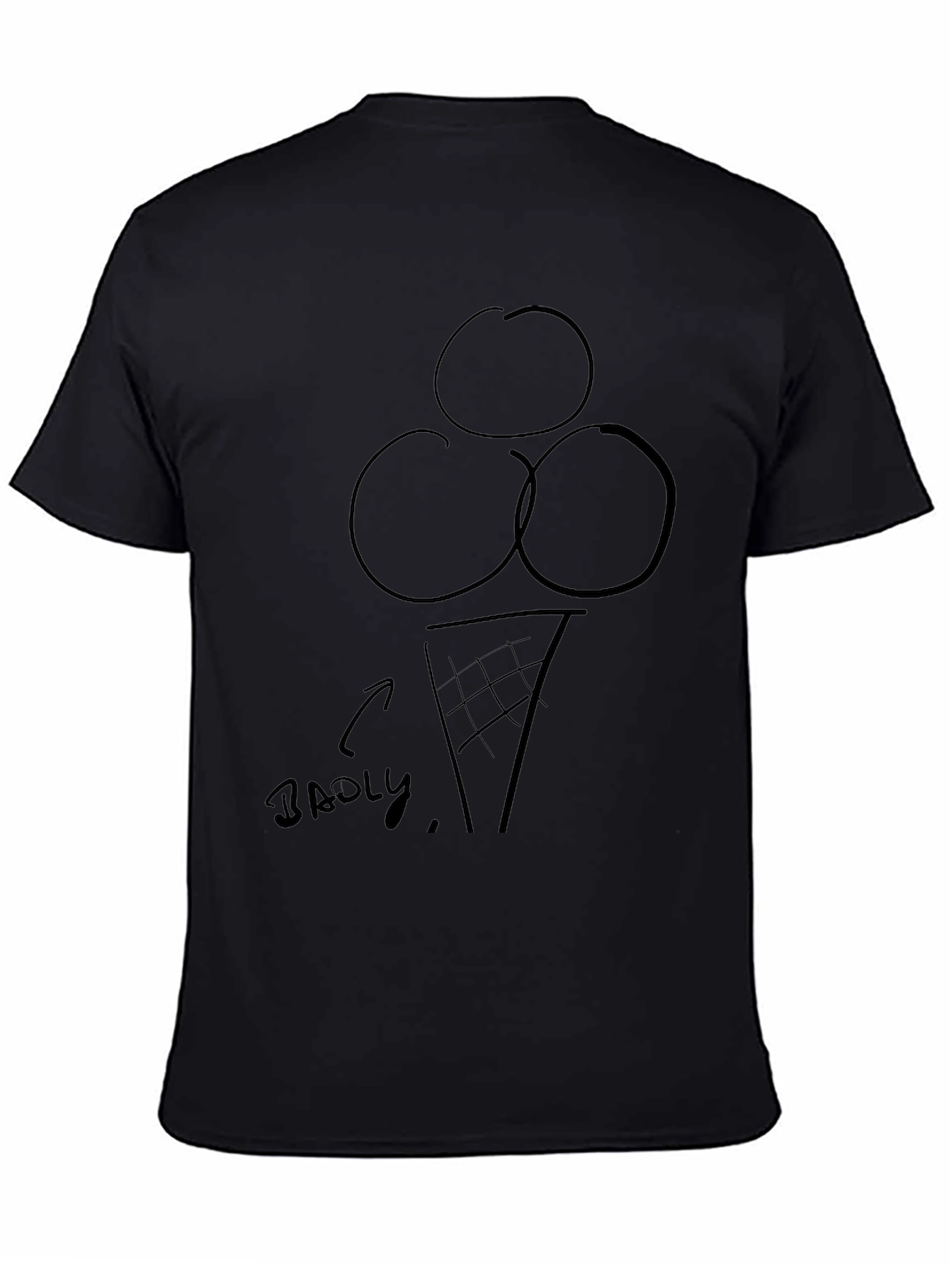 Badly Drawn Ice Cream Cone Graphic Tee
