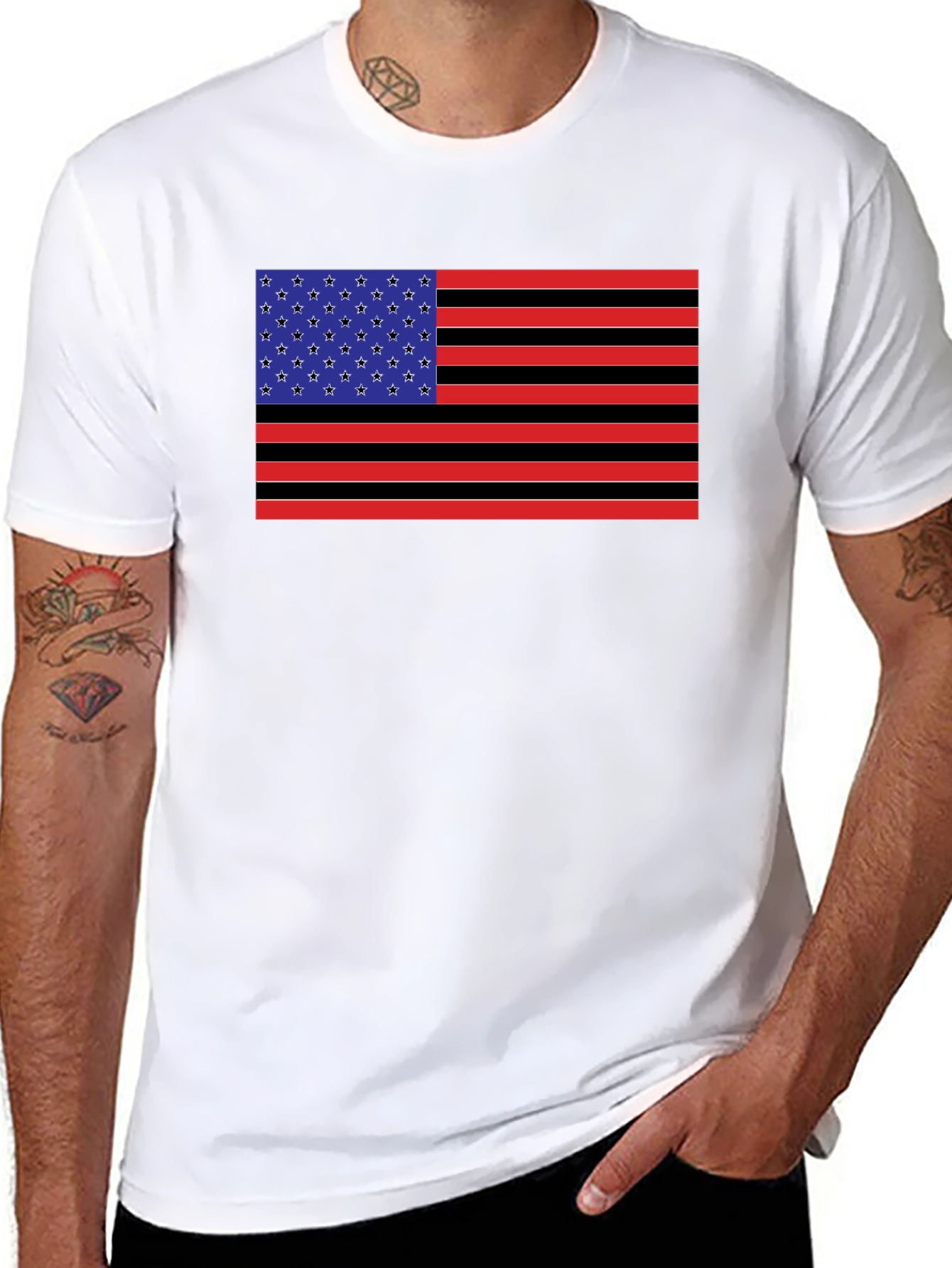American Flag Graphic Tee - Patriotic Style
