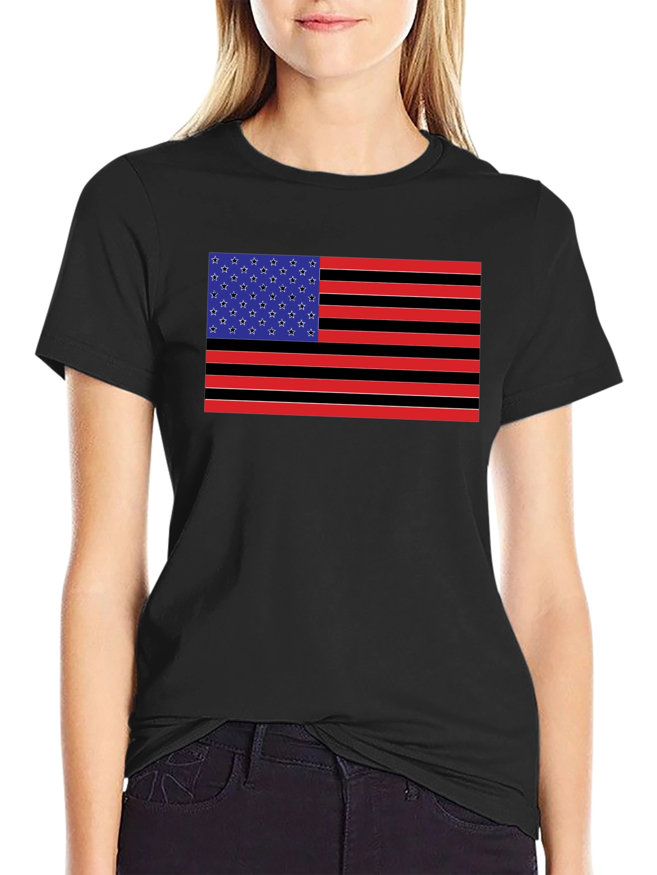 American Flag Graphic Tee - Patriotic Style