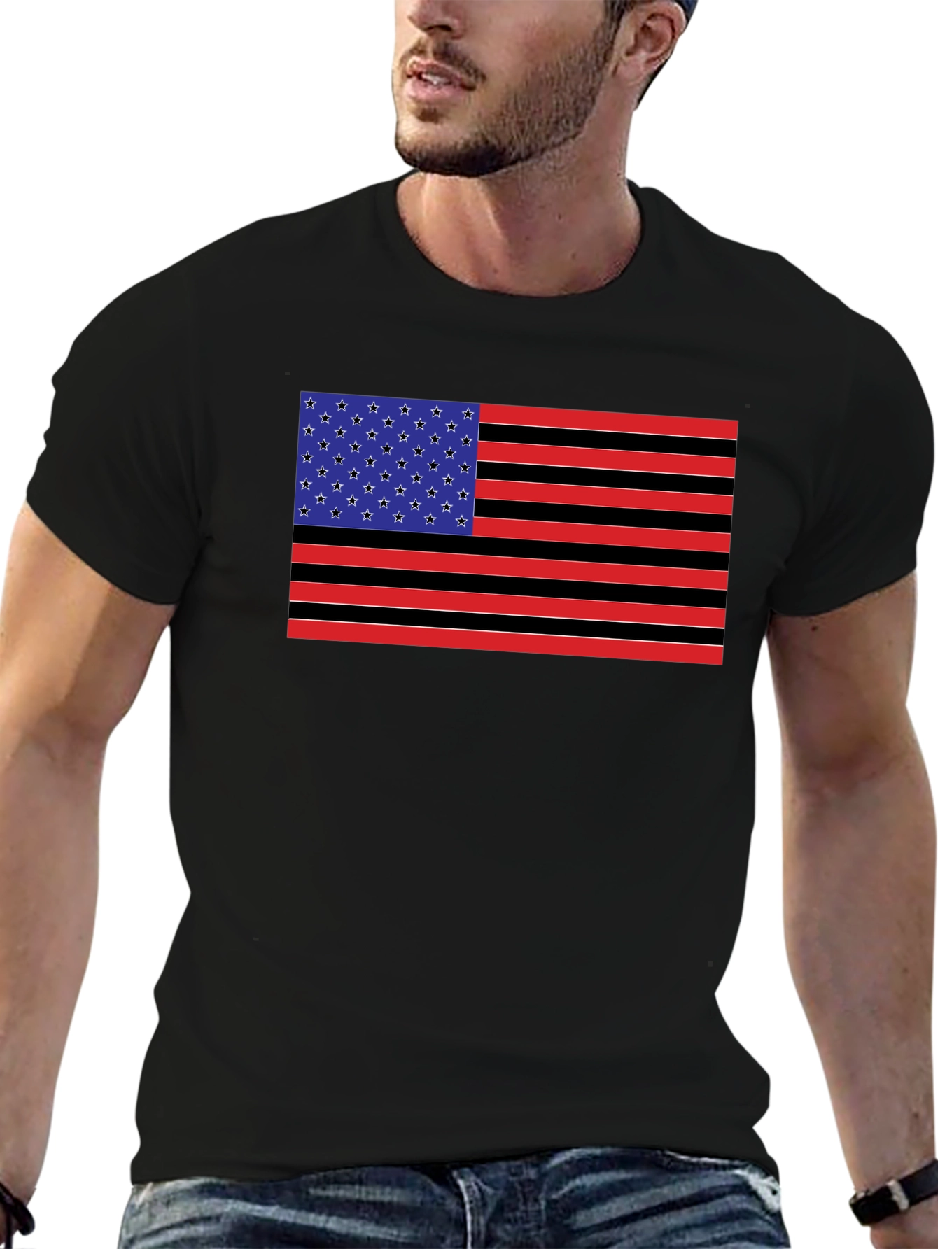 American Flag Graphic Tee - Patriotic Style