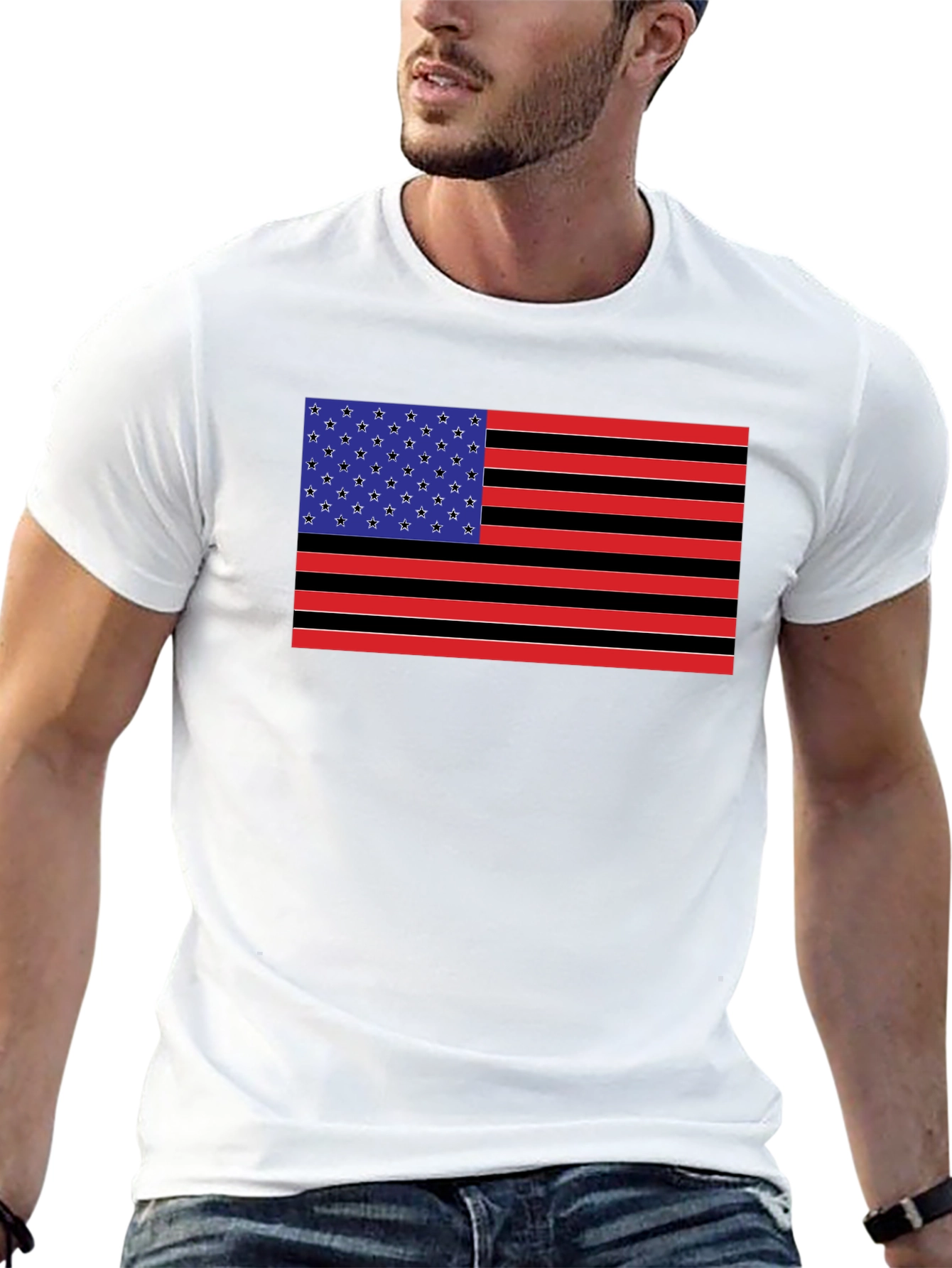 American Flag Graphic Tee - Patriotic Style