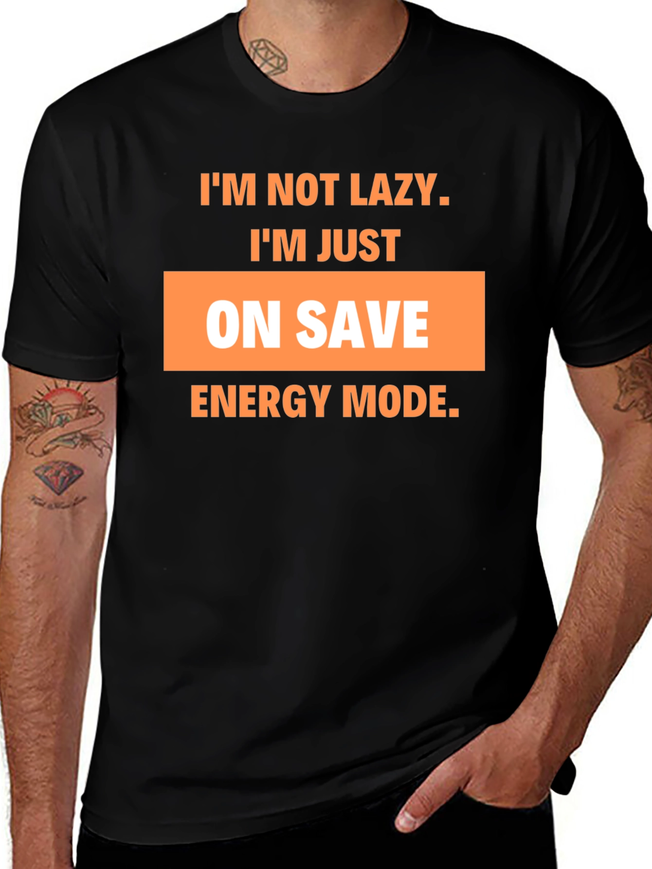 Funny On Save Energy Mode Graphic T-Shirt