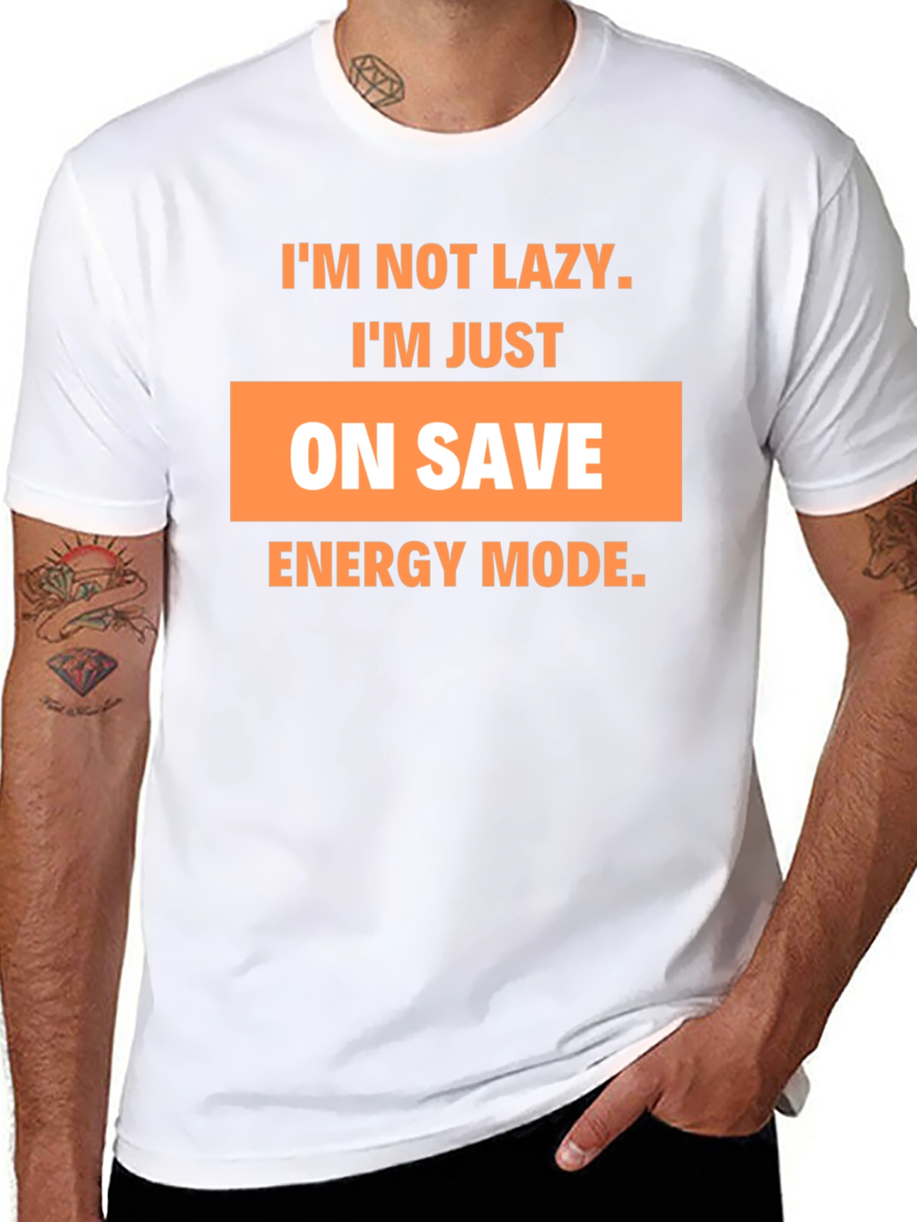 Funny On Save Energy Mode Graphic T-Shirt