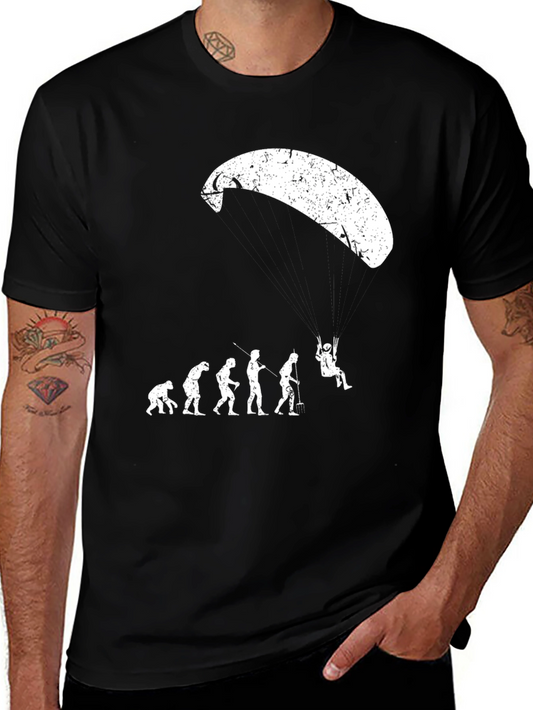 Paragliding Evolution T-Shirt - Skydiving Fun!