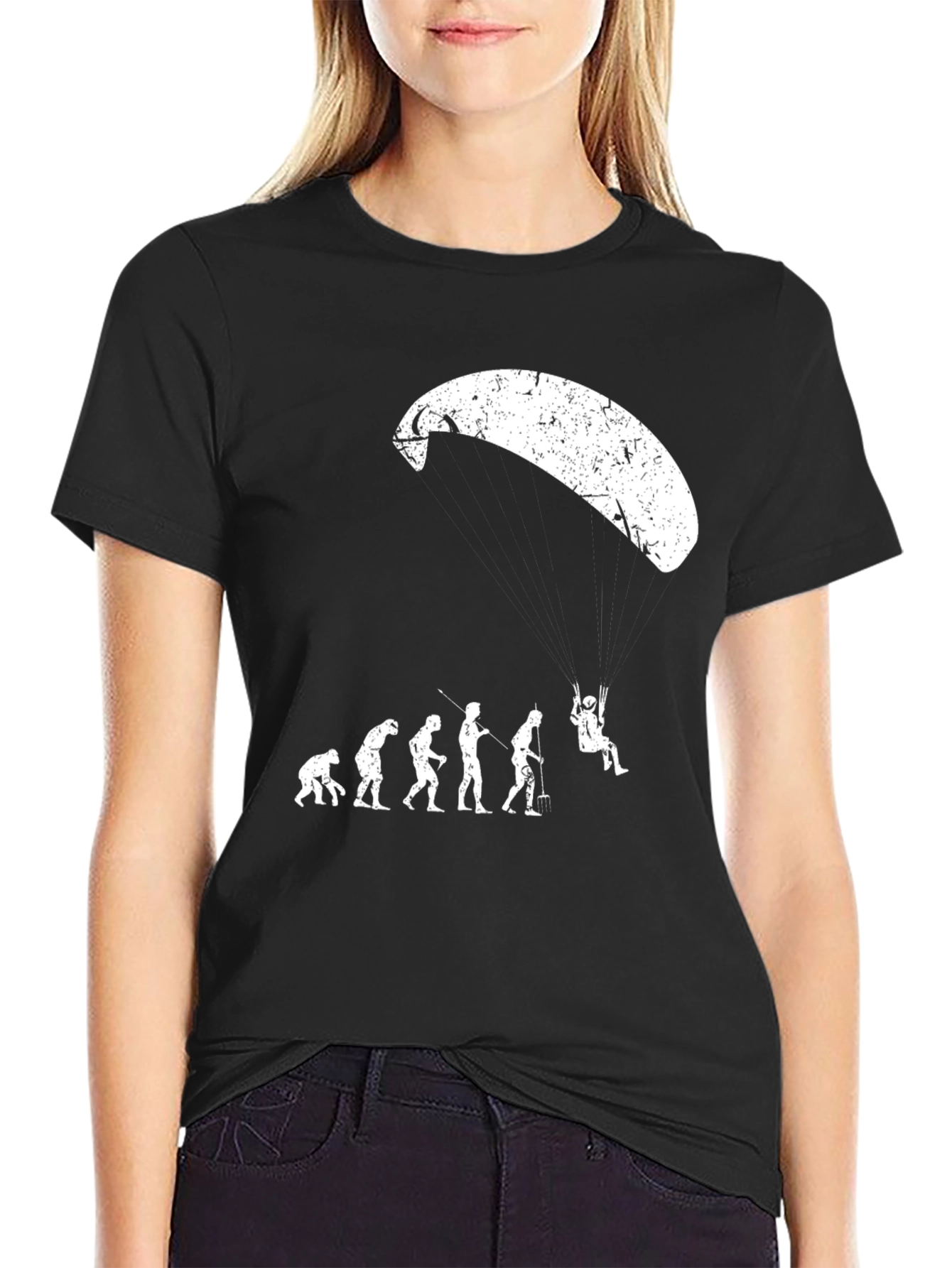 Paragliding Evolution T-Shirt - Skydiving Fun!