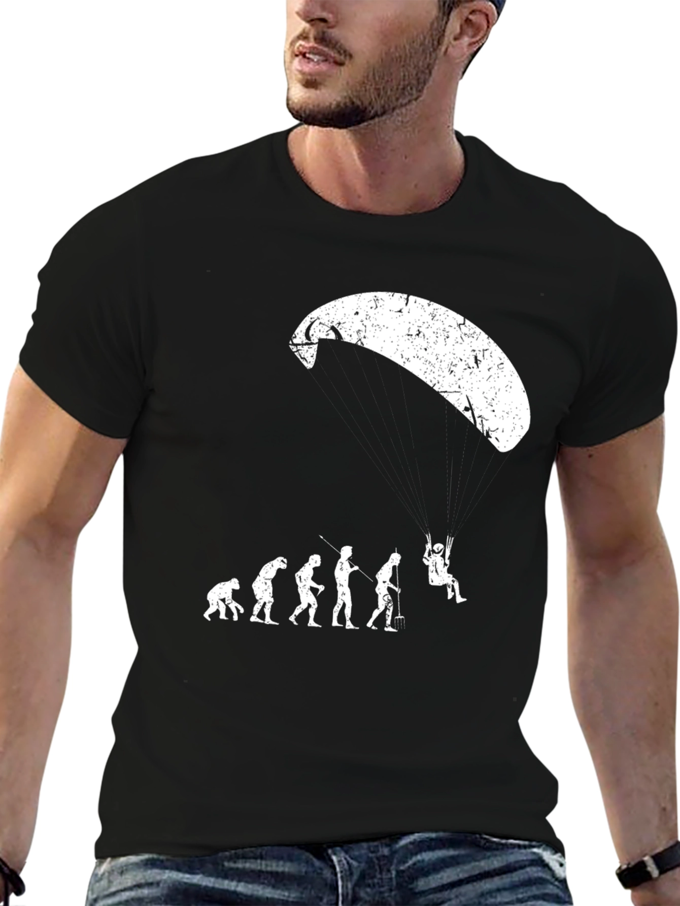 Paragliding Evolution T-Shirt - Skydiving Fun!