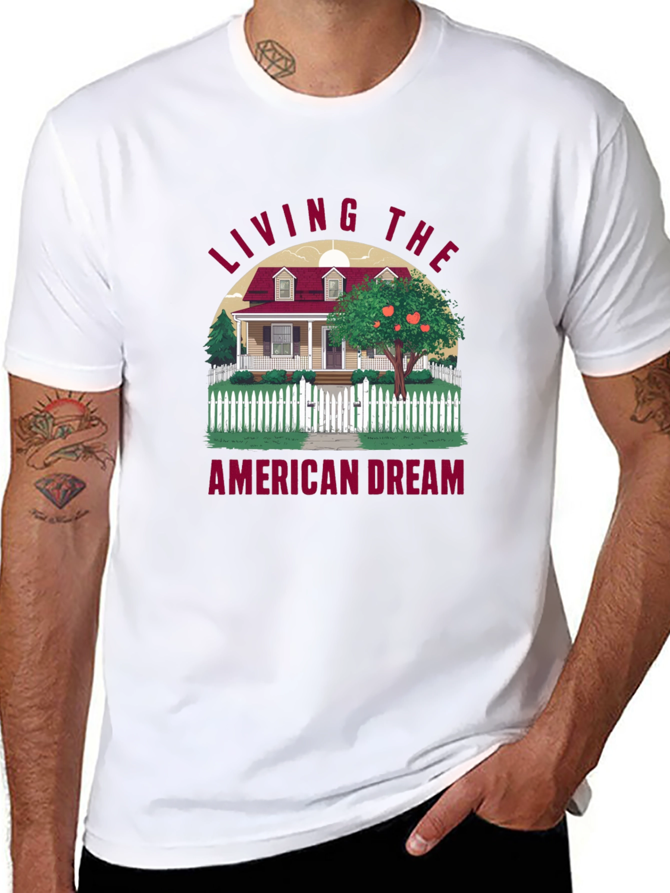 Living the American Dream Graphic T-Shirt