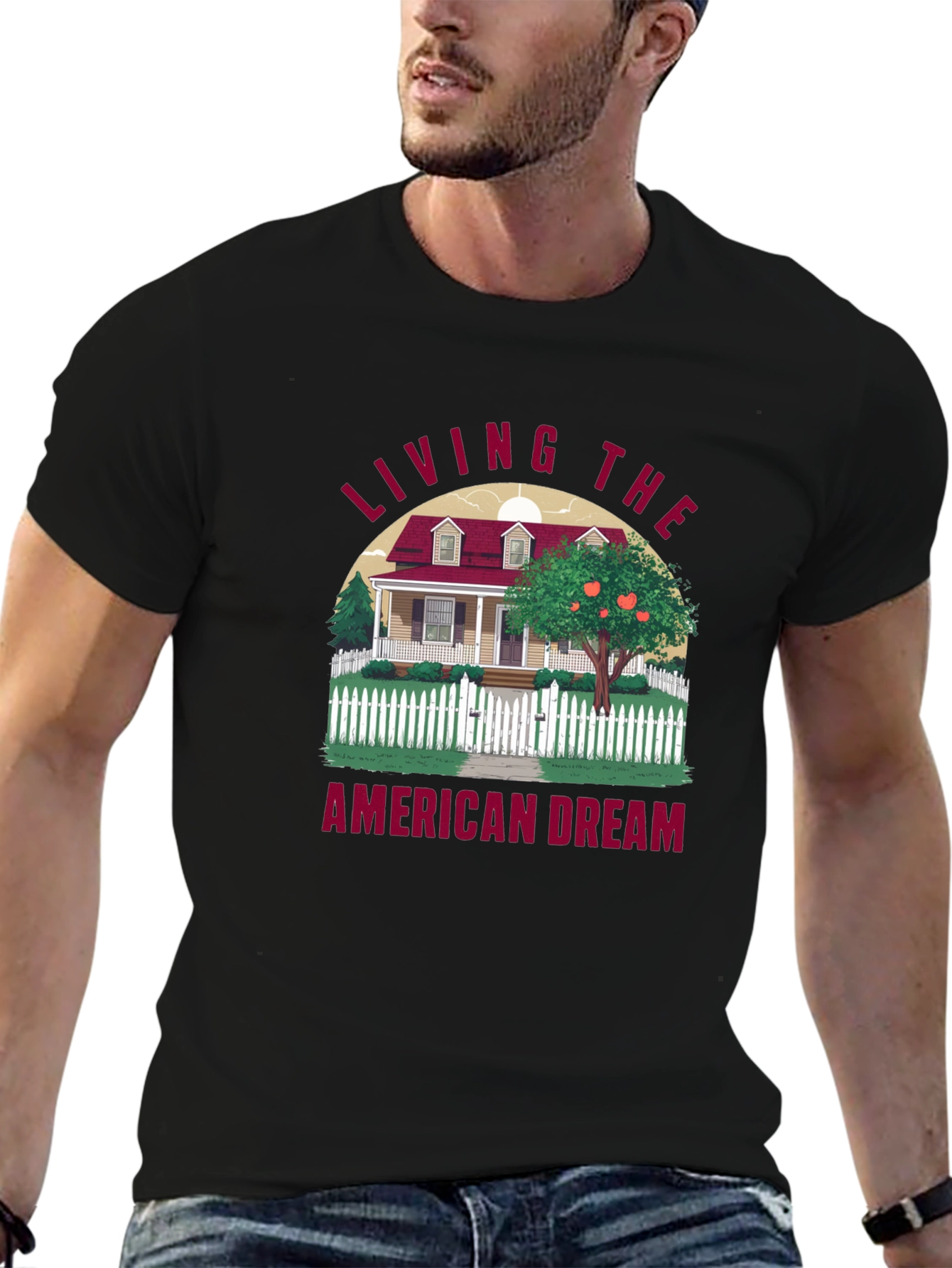 Living the American Dream Graphic T-Shirt