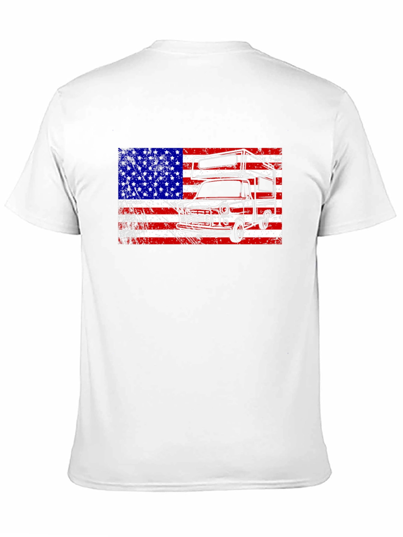 Retro RV American Flag Graphic T-Shirt