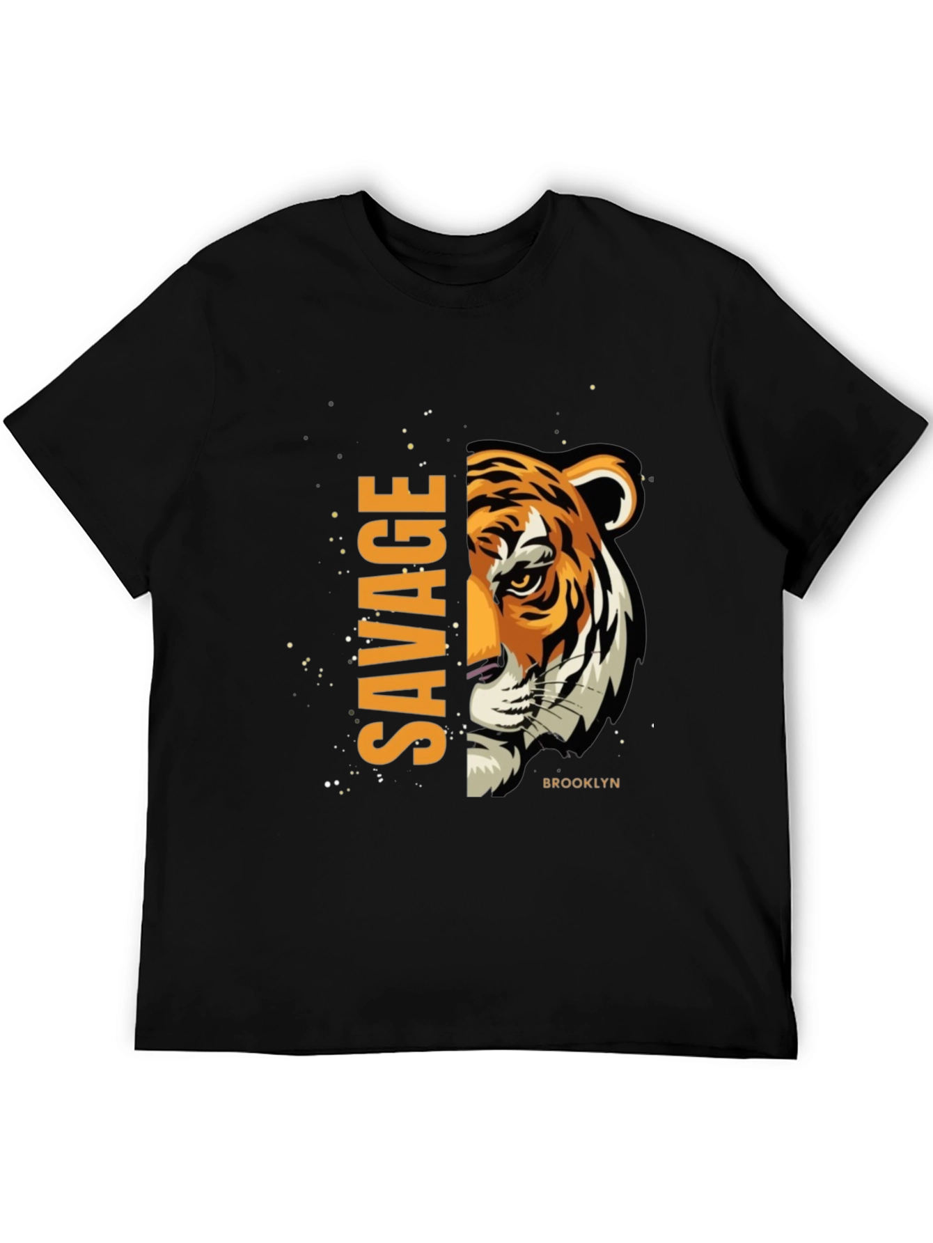Savage Brooklyn Tiger Graphic Tee - Black