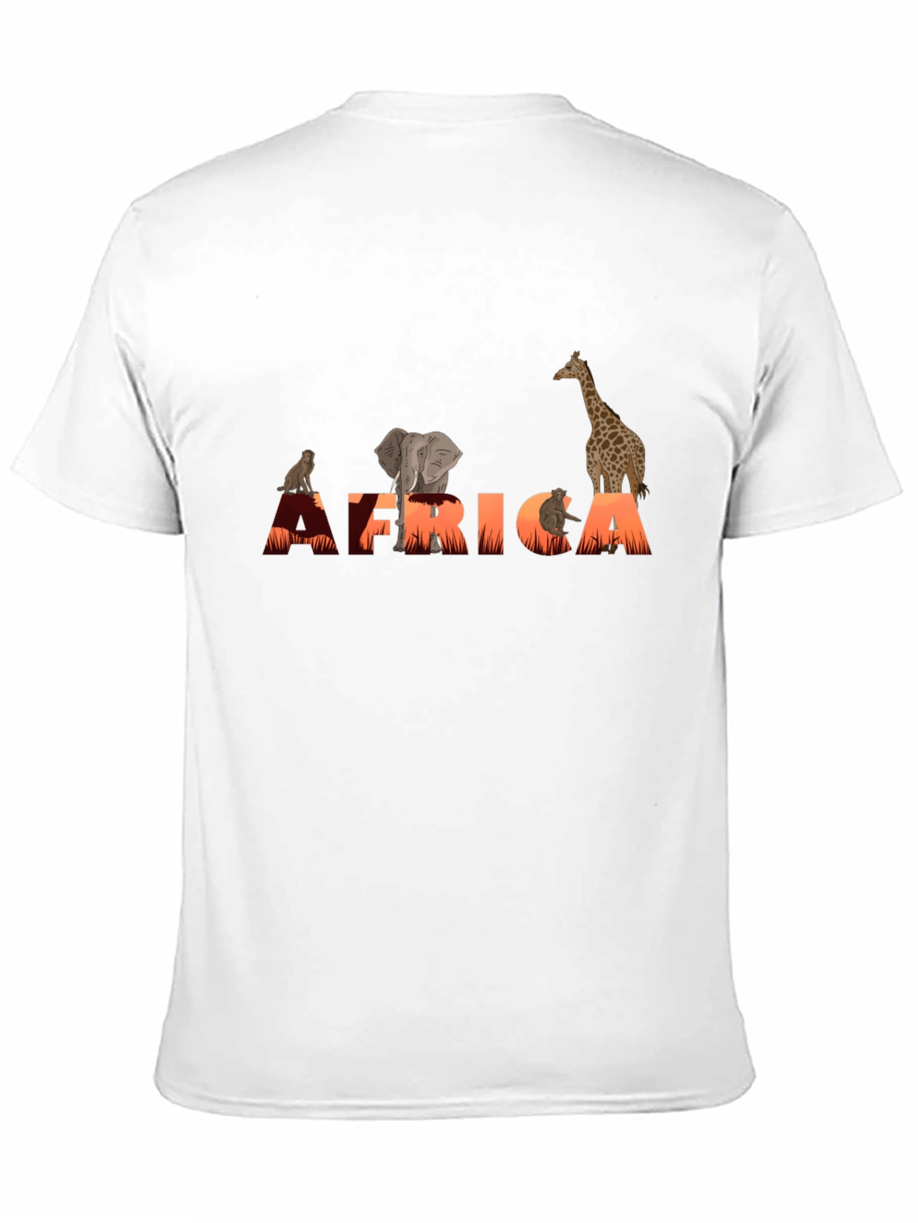 Africa Animal Graphic Tee - Unisex Black T-Shirt