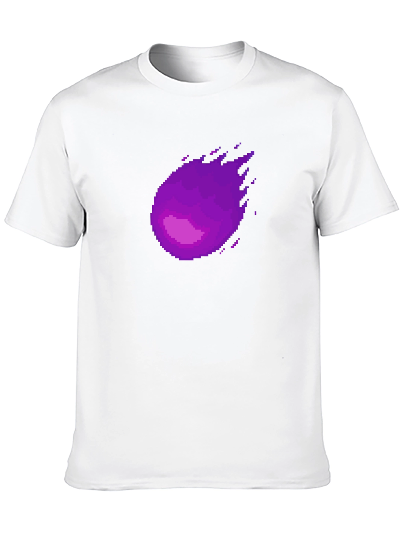 Pixel Purple Comet Graphic T-Shirt