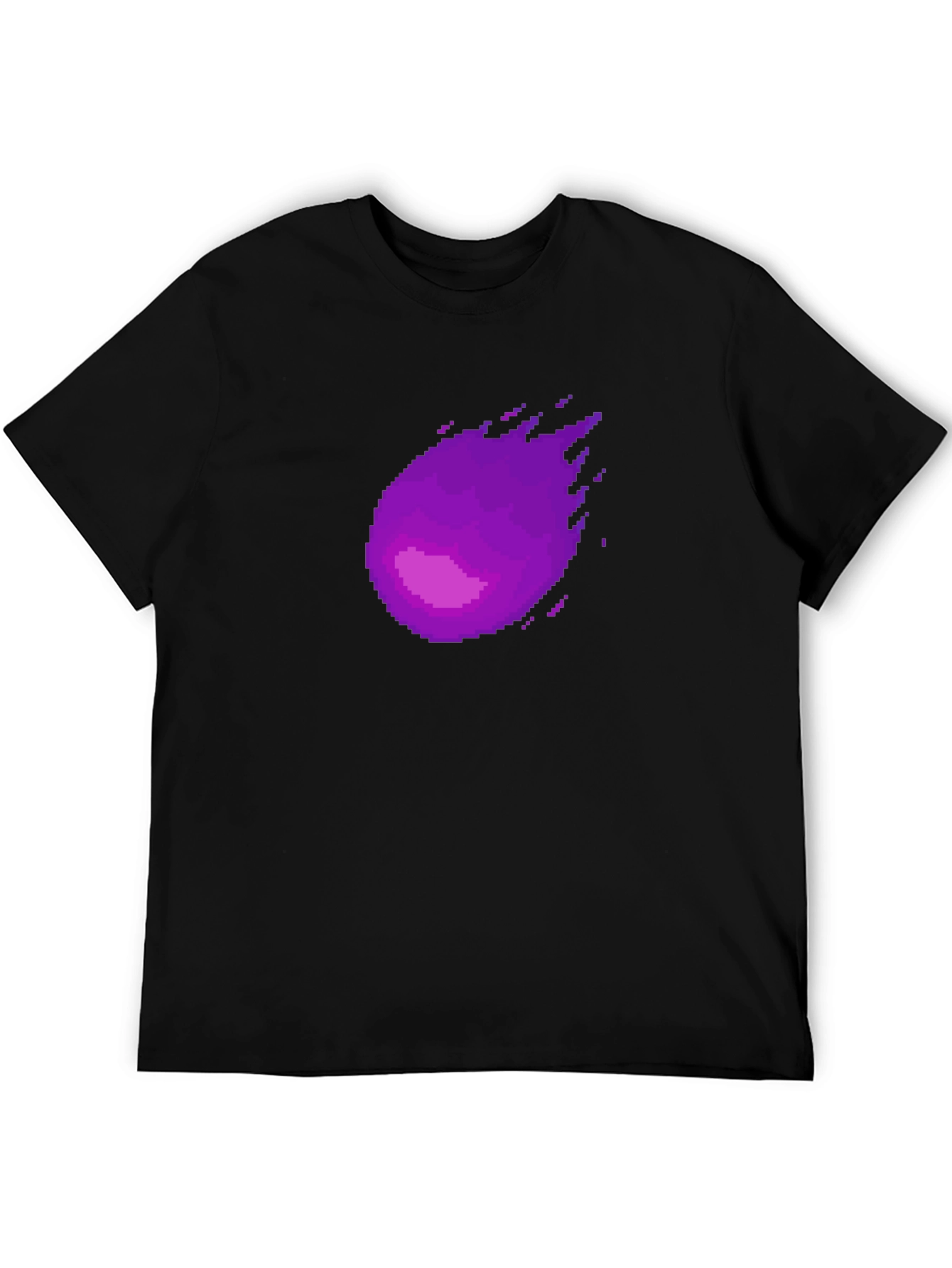 Pixel Purple Comet Graphic T-Shirt