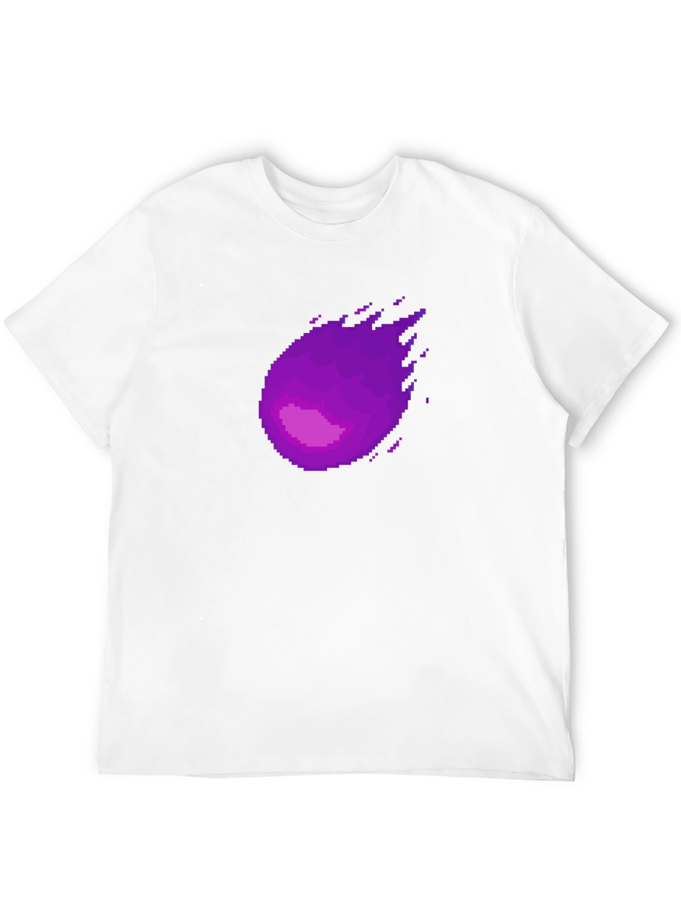 Pixel Purple Comet Graphic T-Shirt