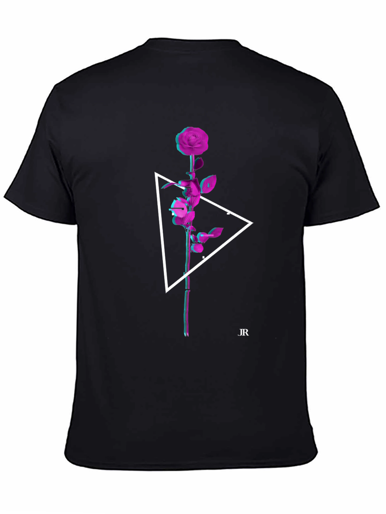 Rose Triangle Graphic Tee - Modern Streetwear