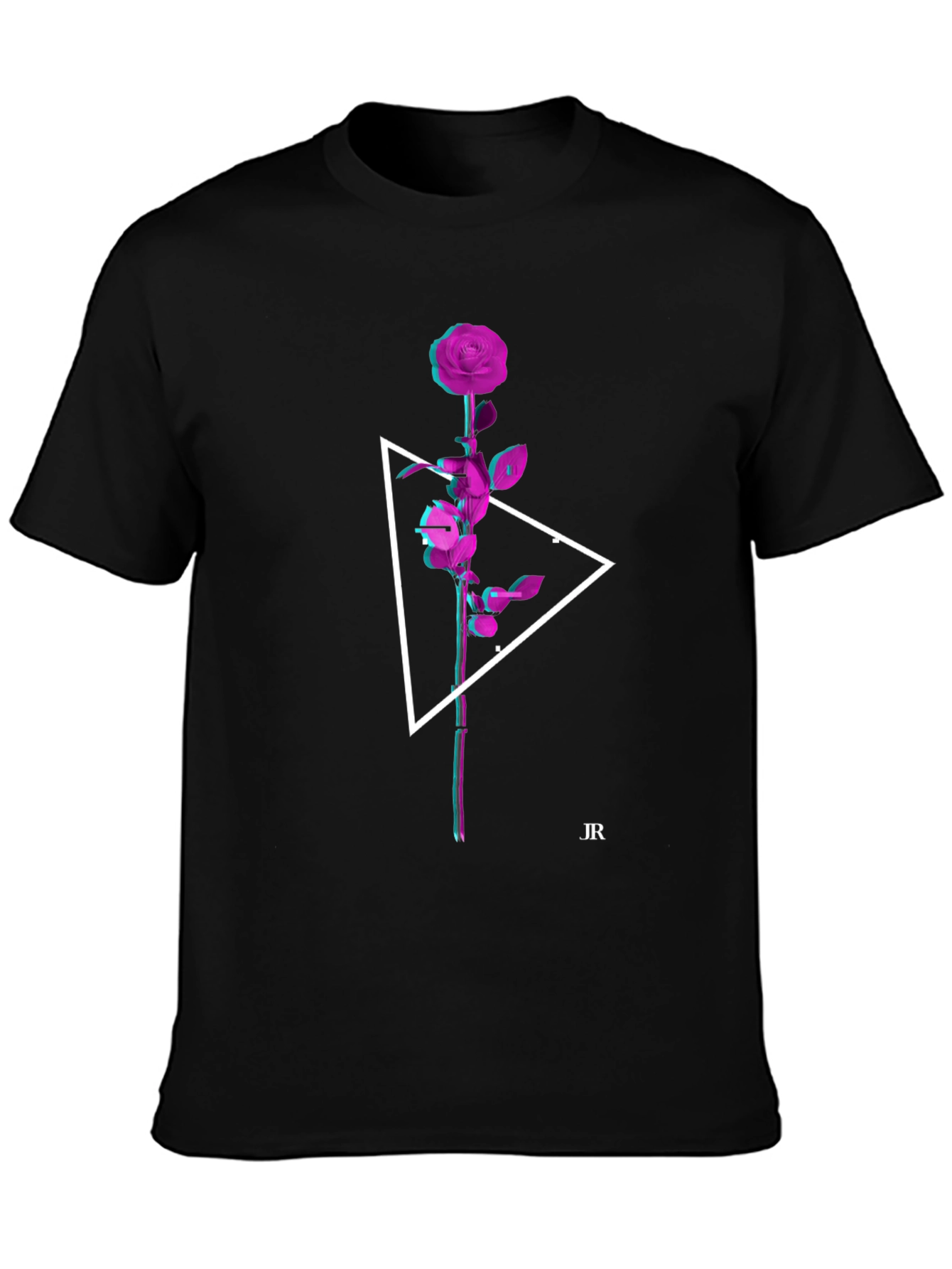 Rose Triangle Graphic Tee - Modern Streetwear