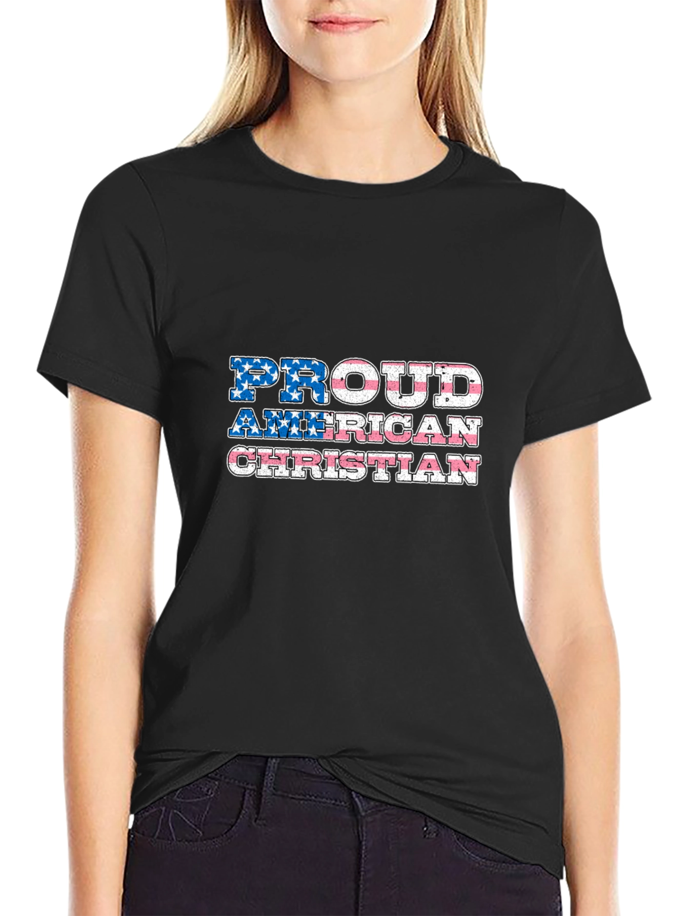 Proud American Christian Graphic T-Shirt
