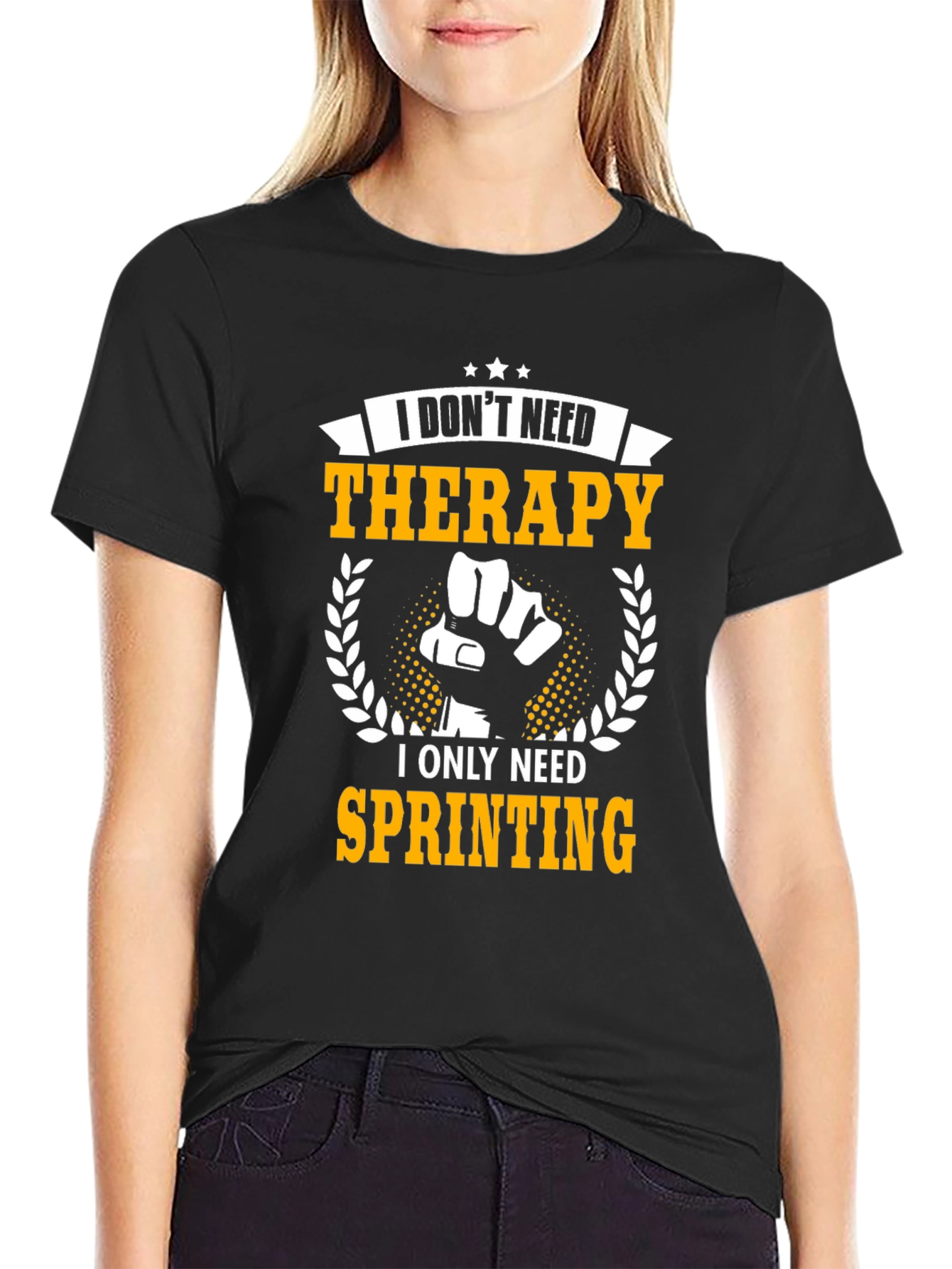 Therapy Sprinting Graphic Tee - Black