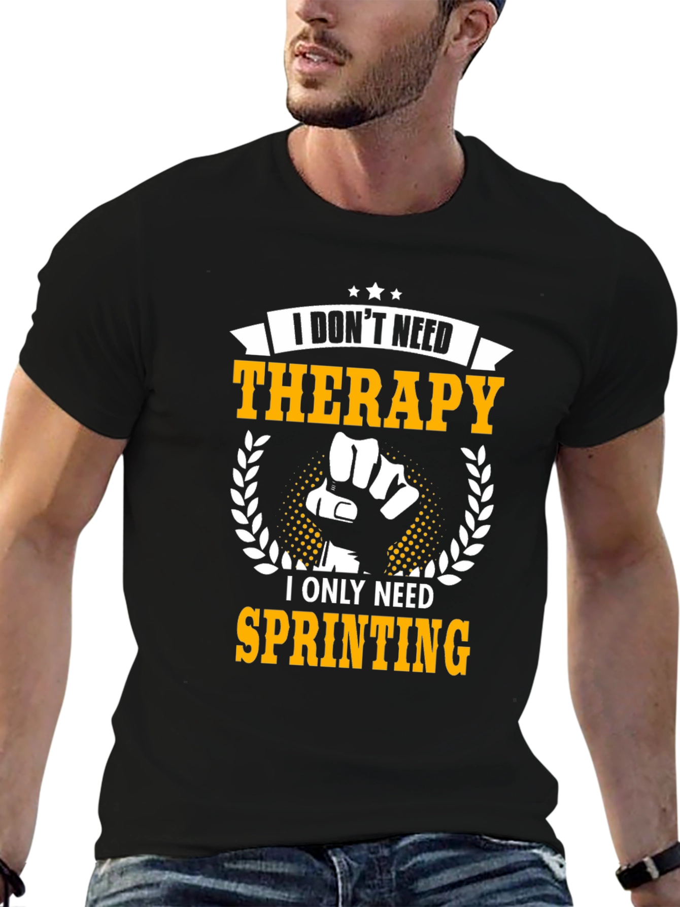 Therapy Sprinting Graphic Tee - Black