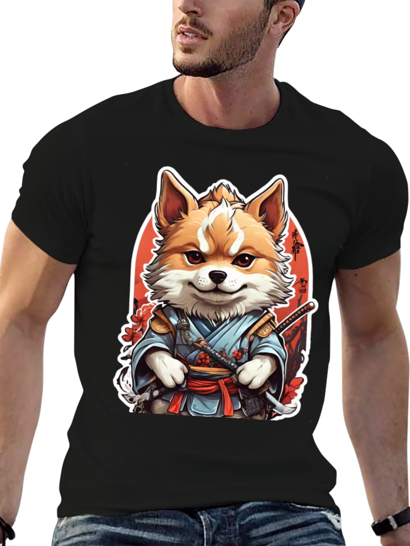 Samurai Shiba Inu Graphic Tee