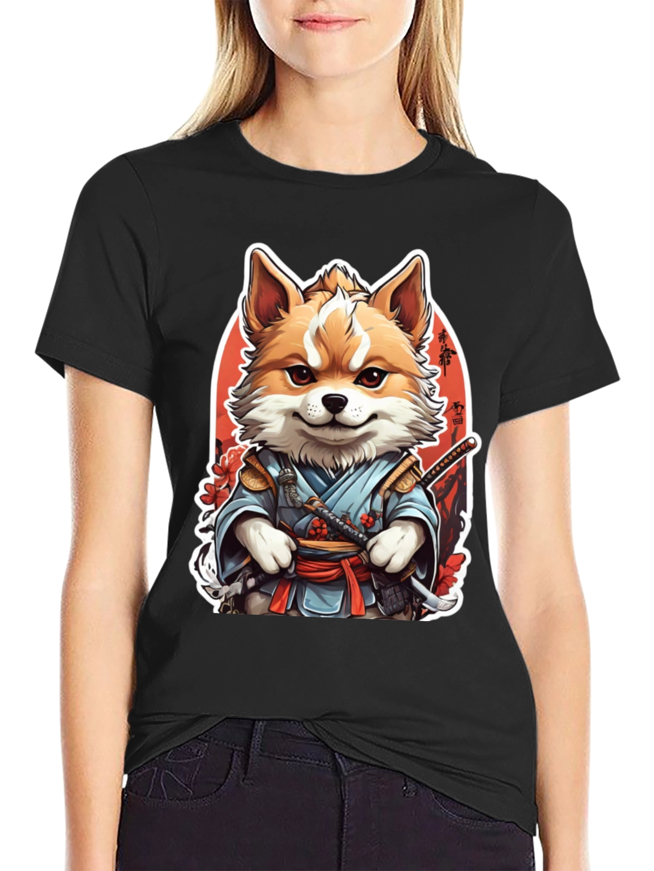 Samurai Shiba Inu Graphic Tee