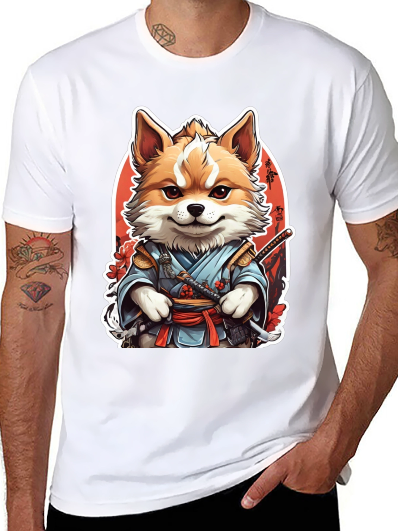 Samurai Shiba Inu Graphic Tee