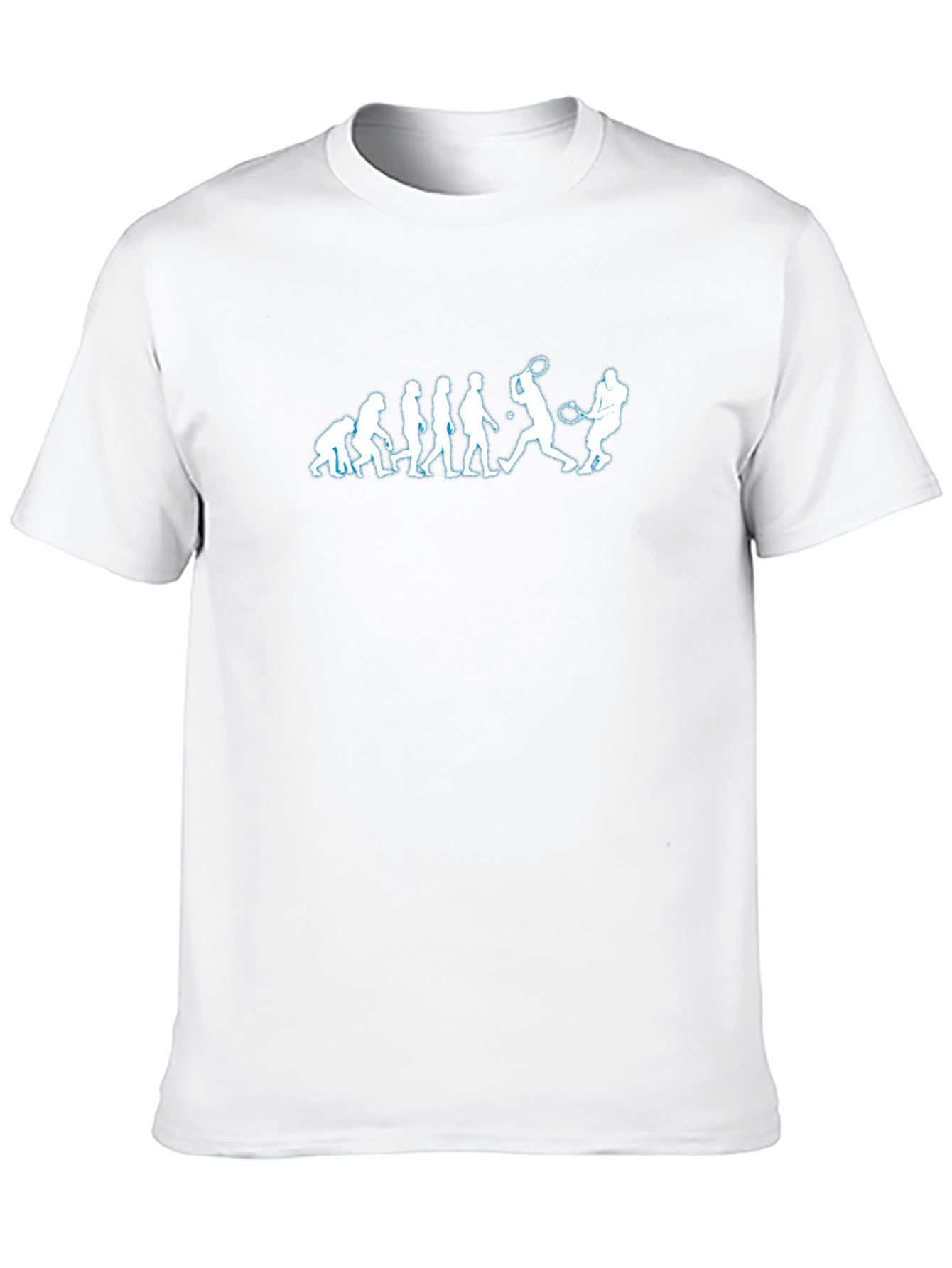 Evolution of Tennis Player Graphic Tee - Black