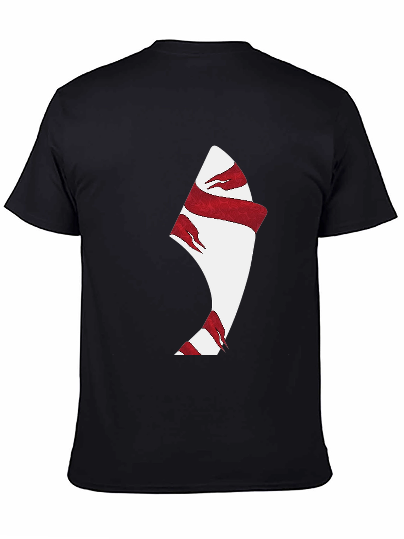 Modern Graphic Print Black T-Shirt