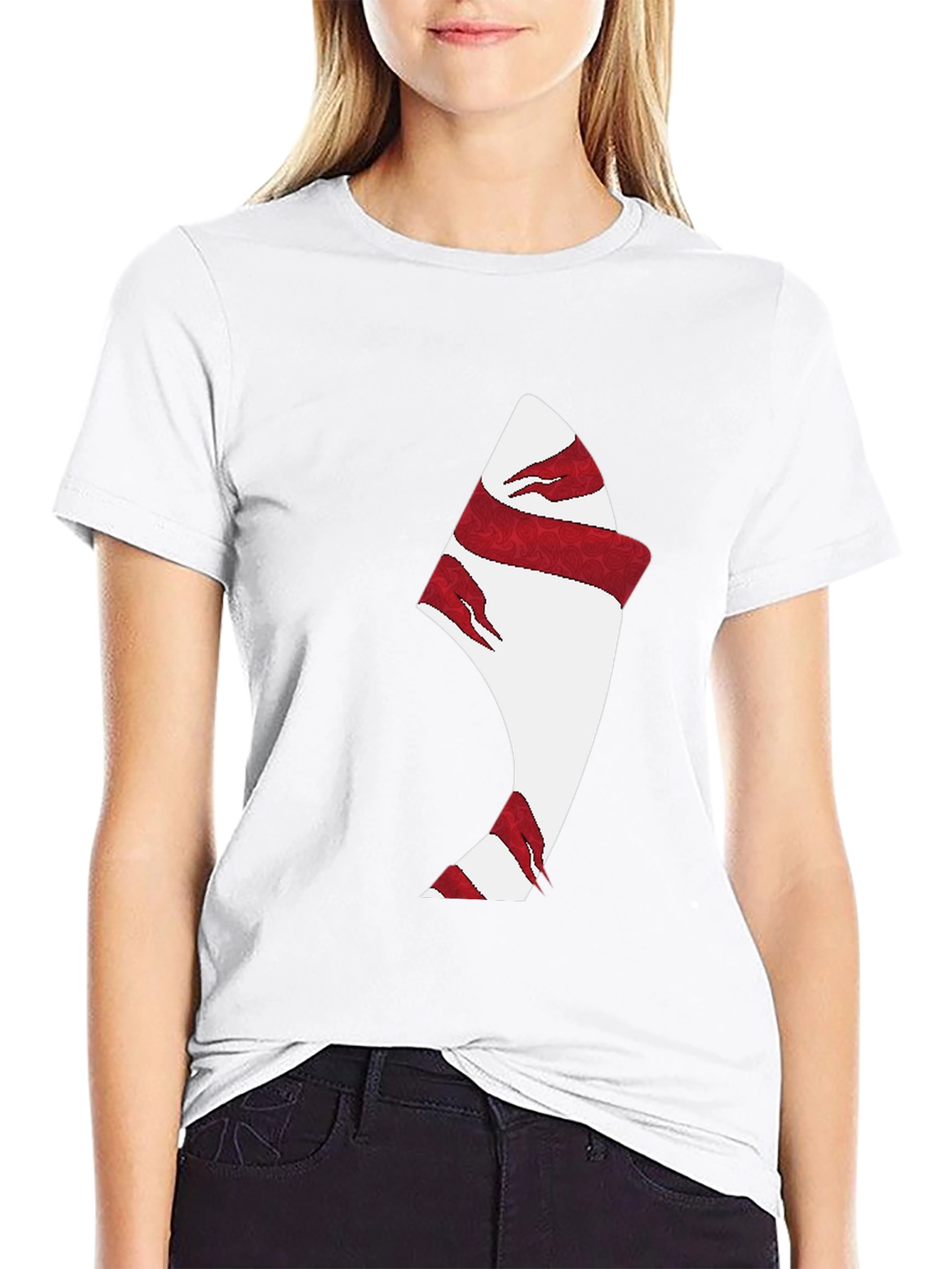 Modern Graphic Print Black T-Shirt