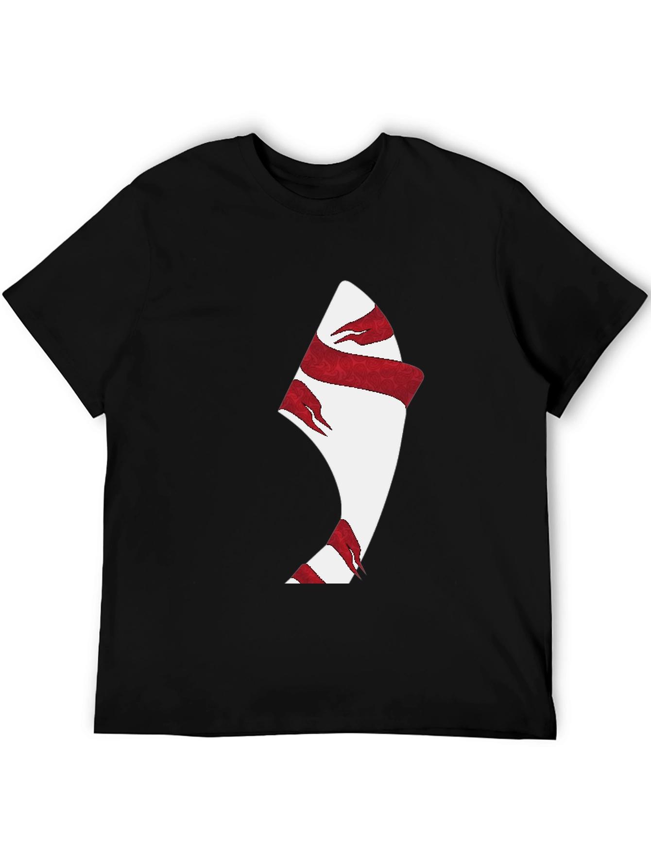 Modern Graphic Print Black T-Shirt