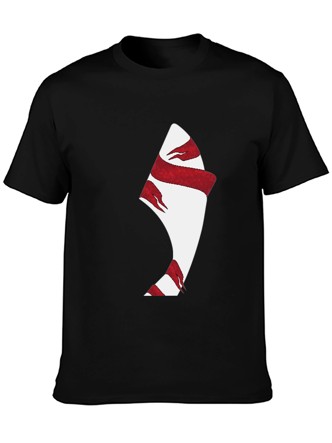Modern Graphic Print Black T-Shirt