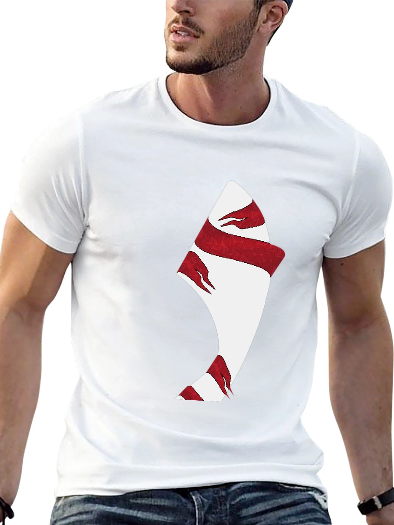Modern Graphic Print Black T-Shirt