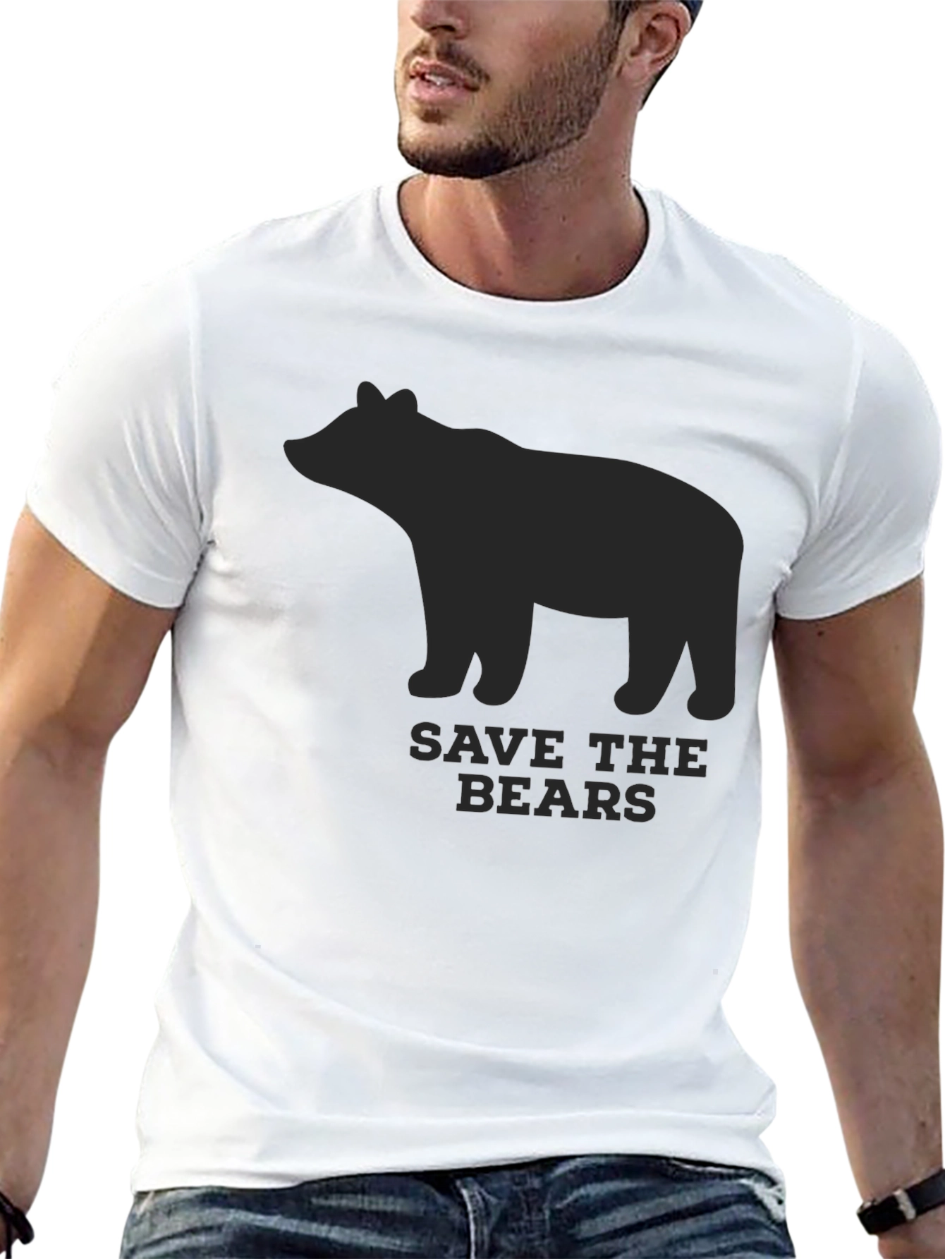 Save The Bears Graphic Tee - Black