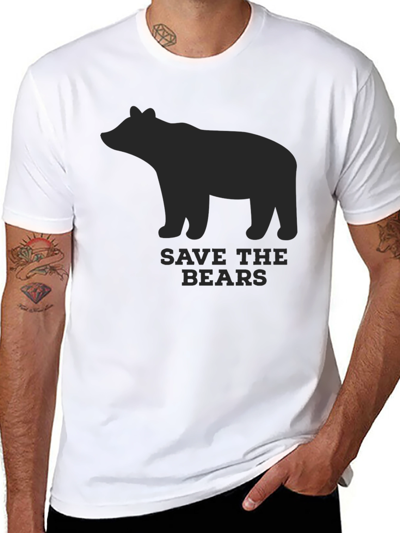 Save The Bears Graphic Tee - Black