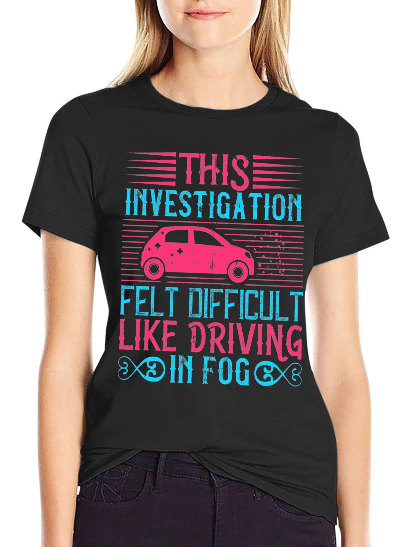 Investigation Driving in Fog Graphic T-Shirt