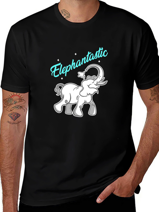 Elephantastic Graphic Tee - Black Cotton T-Shirt