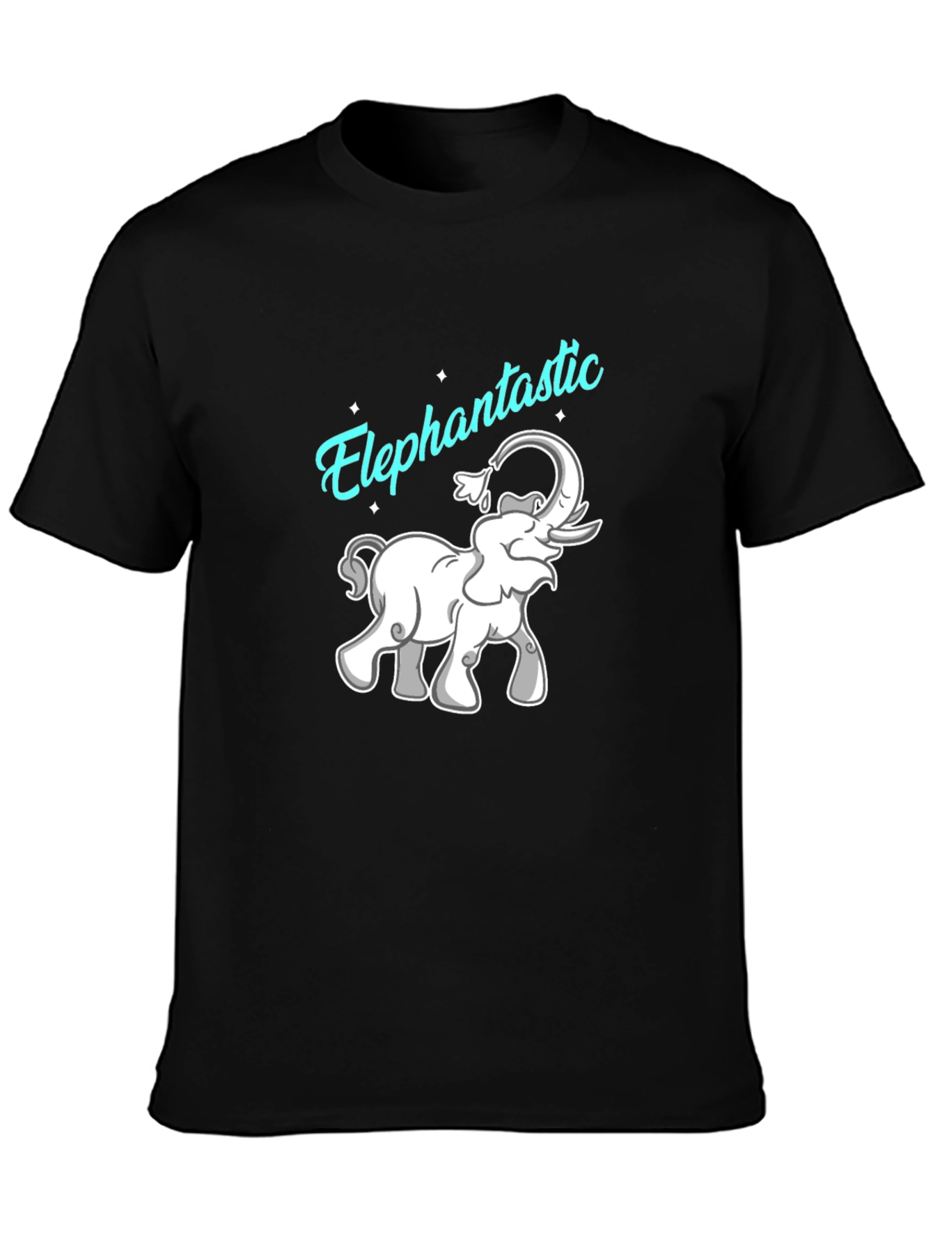 Elephantastic Graphic Tee - Black Cotton T-Shirt