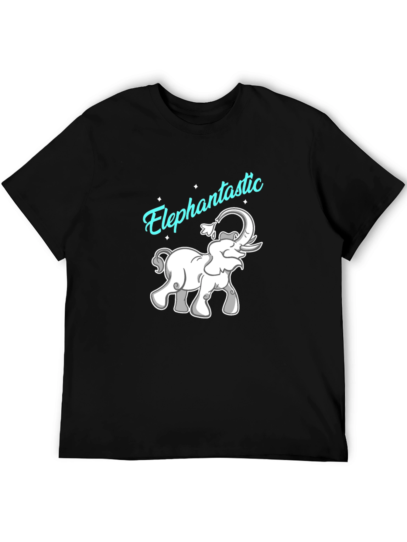 Elephantastic Graphic Tee - Black Cotton T-Shirt